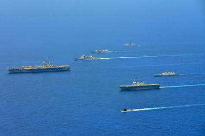 MALABAR,海自,米海軍,インド海軍,日米印共同訓練,艦船,ヘリ,乗り物,船,海,防衛,